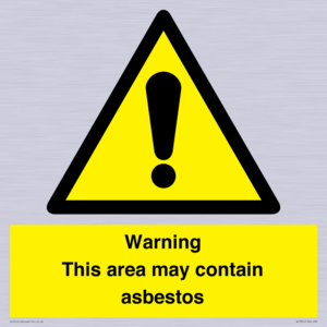 Warning This area may contain asbestos